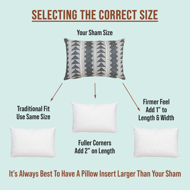 Pillowflex Synthetic Down Alternative Pillow Inserts for Shams - Comfy Pillows for Sleeping, Perfect Pillow & Best Sleeping Pillows, Handmade Down Alternative Throw Pillow Inserts - (16x26 Set of 2) - Image 2